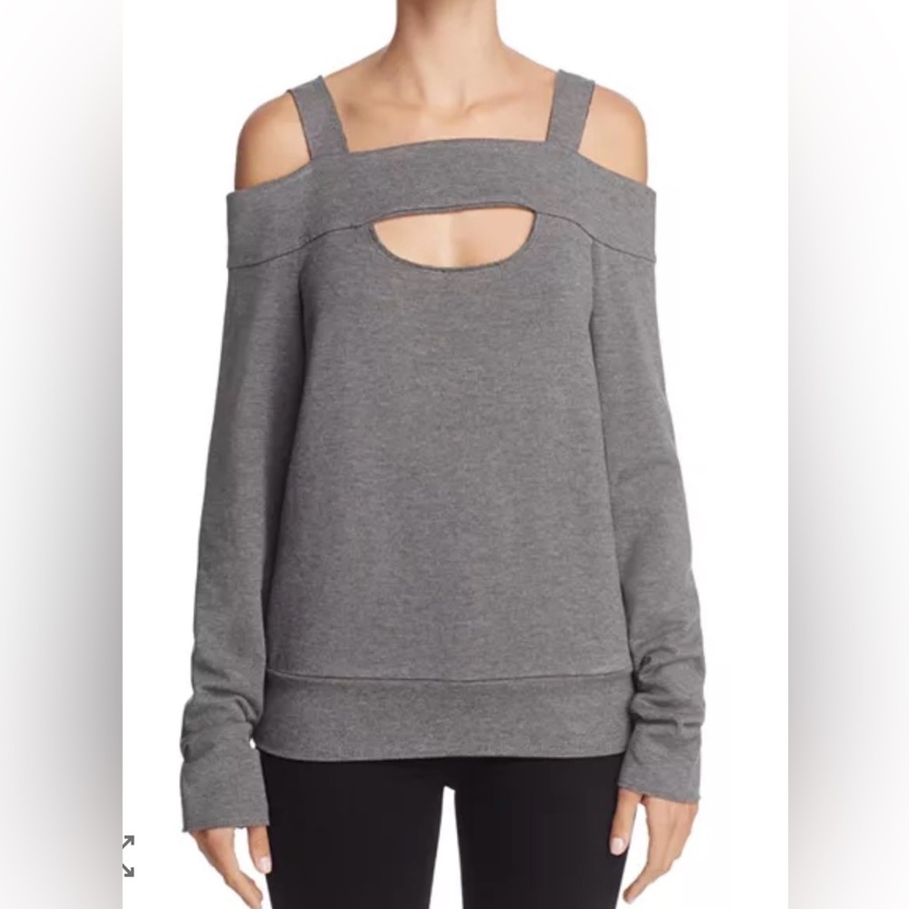Bailey 44 NWT grey cold shoulder sweater, XS